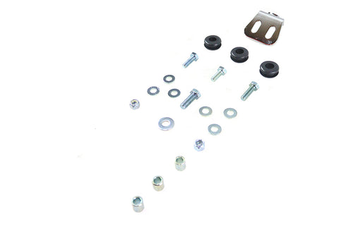 V-Twin Chrome Round Oil Tank Mount Kit - 31-0685