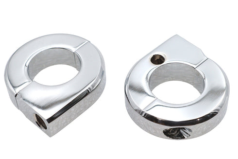 V-Twin Chrome Universal Mount Clamp Set 1 inch - 31-0695