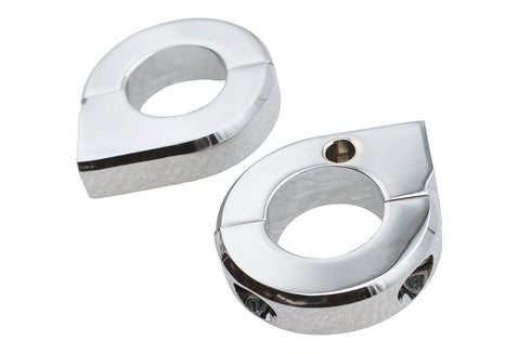V-Twin Chrome Universal Mount Clamp Set 1 inch - 31-0695