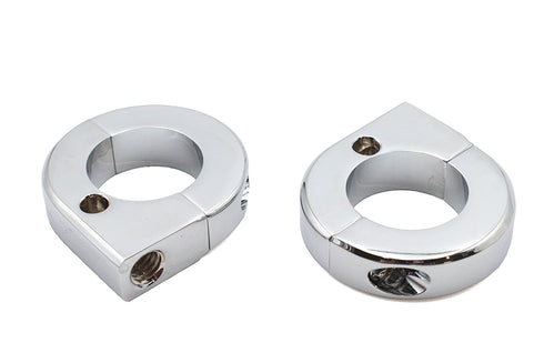 V-Twin Chrome Universal Mount Clamp Set 1-1/8 inch - 31-0696