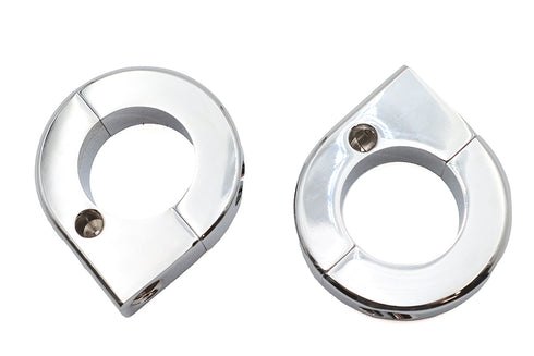 V-Twin Chrome Universal Mount Clamp Set 1-1/8 inch - 31-0696