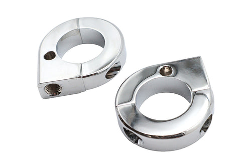 V-Twin Chrome Universal Mount Clamp Set 1-1/8 inch - 31-0696