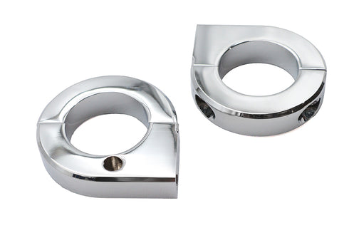 V-Twin Chrome 1-1/4 inch Universal Mount Clamp Set - 31-0697