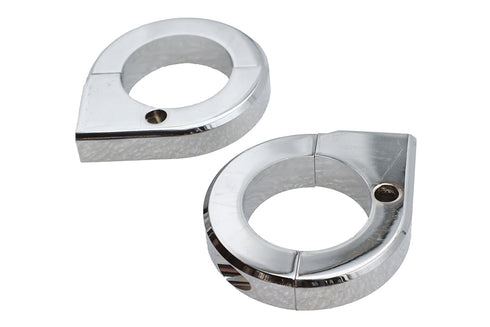 V-Twin Chrome Universal Mount Clamp Set 1-3/8 inch - 31-0698