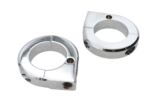 V-Twin Chrome Universal Mount Clamp Set 1-3/8 inch - 31-0698