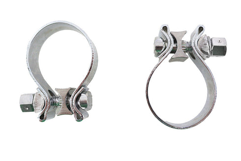 V-Twin Chrome 1-7/8 inch Muffler End Clamp Set - 31-1007