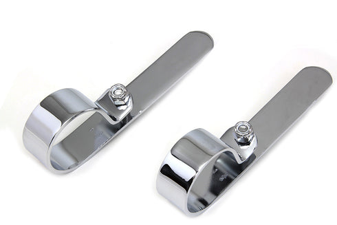 V-Twin Chrome 1-3/4 inch Exhaust inchP inch Clamp Set - 31-1011