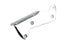 V-Twin Front Exhaust Pipe Bracket Chrome - 31-1028