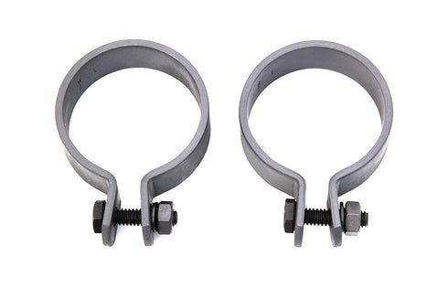 V-Twin Parkerized 1-7/8 inch Muffler End Clamp Set - 31-1322