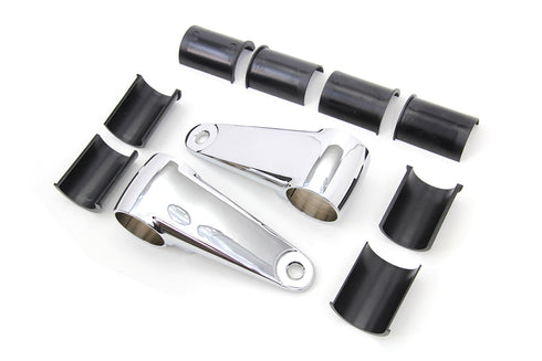 V-Twin Universal Headlamp Mount Bracket Chrome - 31-1353
