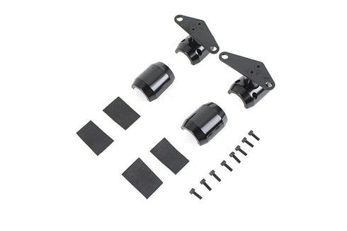 V-Twin Spring Fork Fender Black Mount Clamp Set - 31-1376