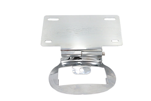 V-Twin License Plate Relocation Bracket Chrome - 31-1472