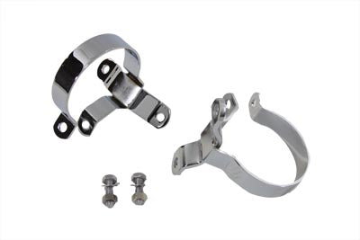 V-Twin 3-1/4 inch Muffler Body Clamp Set Chrome - 31-1560