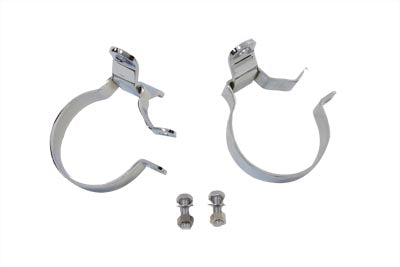 V-Twin 3-1/4 inch Muffler Body Clamp Set Chrome - 31-1560