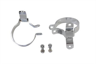 V-Twin 3-1/4 inch Muffler Body Clamp Set Chrome - 31-1560