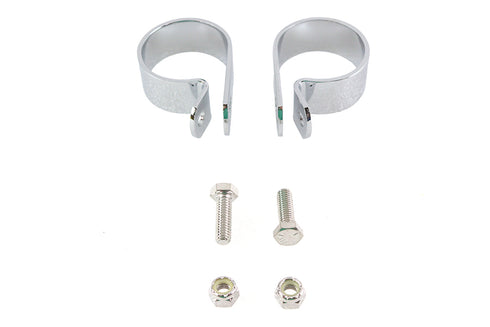 V-Twin Chrome 1-7/8 inch Exhaust Clamp Set - 31-1647