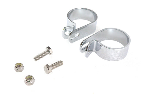 V-Twin Chrome 1-7/8 inch Exhaust Clamp Set - 31-1647