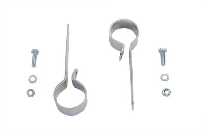 V-Twin Chrome 1-3/4 inch Exhaust Hanger Clamp Set - 31-2101