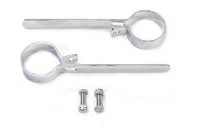 V-Twin Chrome 2 inch Exhaust Hanger Clamp Set - 31-2102