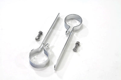 V-Twin Chrome 2 inch Exhaust Hanger Clamp Set - 31-2102