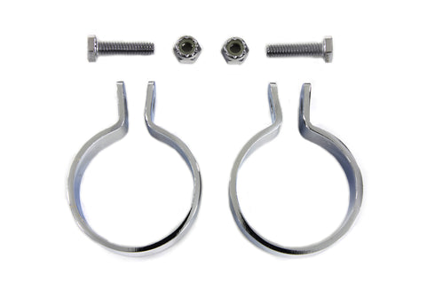 V-Twin Chrome 1-7/8 inch Muffler End Clamp Set - 31-2103