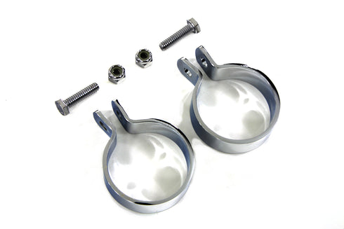 V-Twin Chrome 1-7/8 inch Muffler End Clamp Set - 31-2103