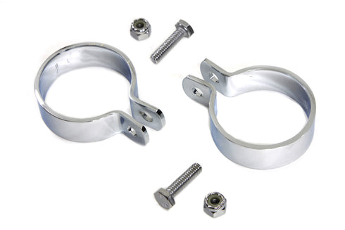 V-Twin Chrome 1-7/8 inch Muffler End Clamp Set - 31-2103