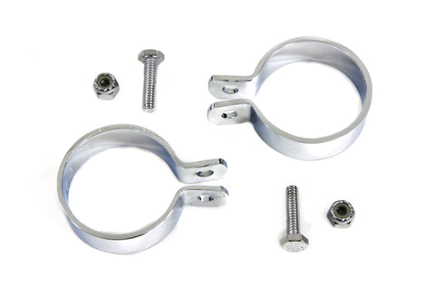 V-Twin Chrome 1-7/8 inch Muffler End Clamp Set - 31-2103