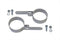 V-Twin Chrome 2-3/4 inch Muffler Hanger Clamp Set - 31-2107