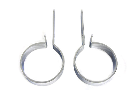 V-Twin Chrome 3 inch Muffler Hanger Clamp Set - 31-2108