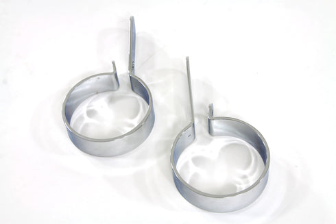 V-Twin Chrome 3 inch Muffler Hanger Clamp Set - 31-2108