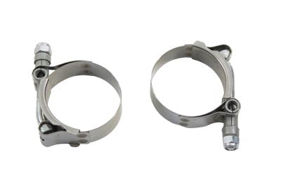 V-Twin Exhaust Clamp Set Stainless Steel - 31-2110