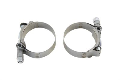 V-Twin Stainless Steel Hex Nut Type Exhaust Clamp Set - 31-2111