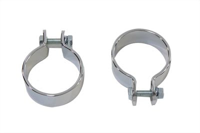 V-Twin Chrome 1-3/4 inch Muffler Body and End Clamp Set - 31-2132