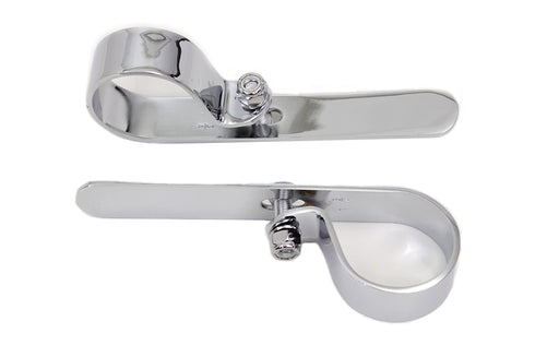 V-Twin Chrome 1-3/4 inch Exhaust inchP inch Clamp Set - 31-2146