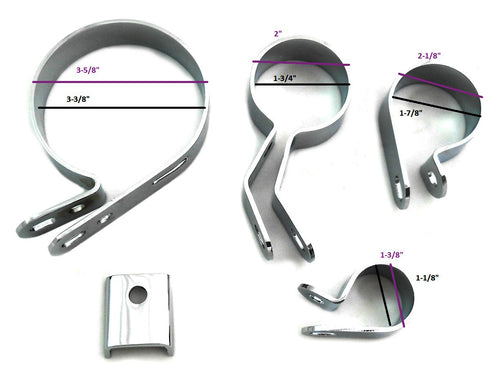 V-Twin Chrome Exhaust Clamp Kit - 31-3951