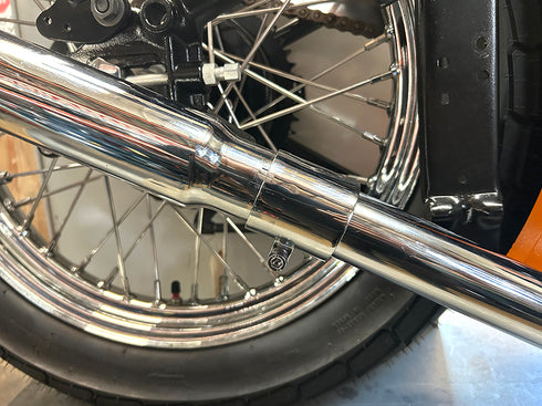 V-Twin Chrome 1-3/4 inch Seamless Exhaust Clamp Set - 31-9920