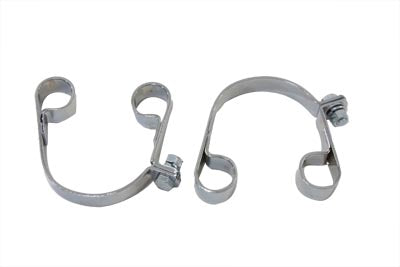 Paughco Chrome Muffler Clamp Set - 31-9976