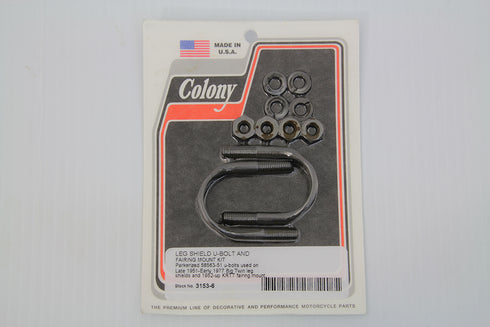 Colony Leg Shield and Fairing U-Bolt Mount Kit Parkerized - 3153-6