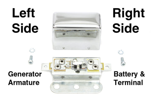 Volt Tech Chrome Look-A-Like 6 Volt 3-Brush Relay - 32-0067