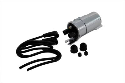 Volt Tech Round Chrome 12 Volt Dual Coil with Bracket - 32-0126