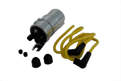 Volt Tech Round Chrome 6 Volt Dual Coil with Bracket - 32-0127