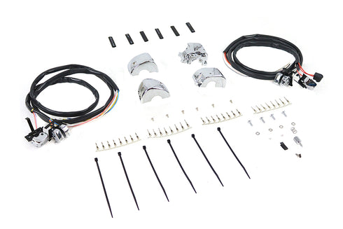 Volt Tech Handlebar Control Switch Housing Kit Chrome - 32-0276