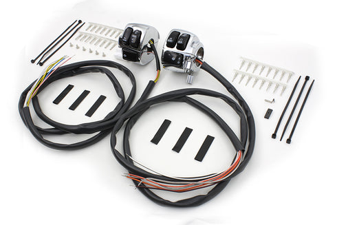 Volt Tech Handlebar Control Switch Housing Kit Chrome - 32-0277