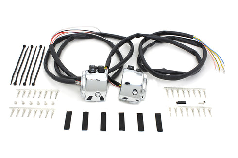 Volt Tech Handlebar Control Switch Housing Kit Chrome - 32-0277