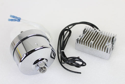 Volt Tech Chrome 17 Amp Alternator Generator Conversion Kit - 32-0372