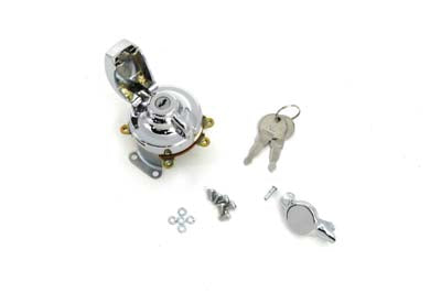 Volt Tech Fat Bob Ignition Switch with 5 Terminals Chrome - 32-0449