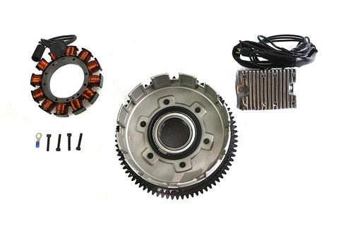 Volt Tech Alternator 19 Amp Charging System Kit Chrome - 32-0473