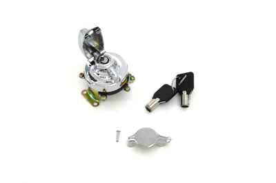 Volt Tech Fat Bob Ignition Switch with 5 Terminals Chrome - 32-0481