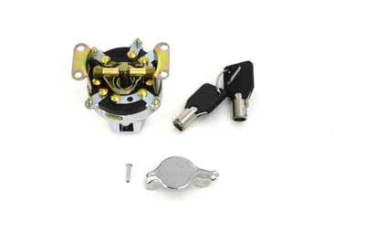 Volt Tech Fat Bob Ignition Switch with 5 Terminals Chrome - 32-0481